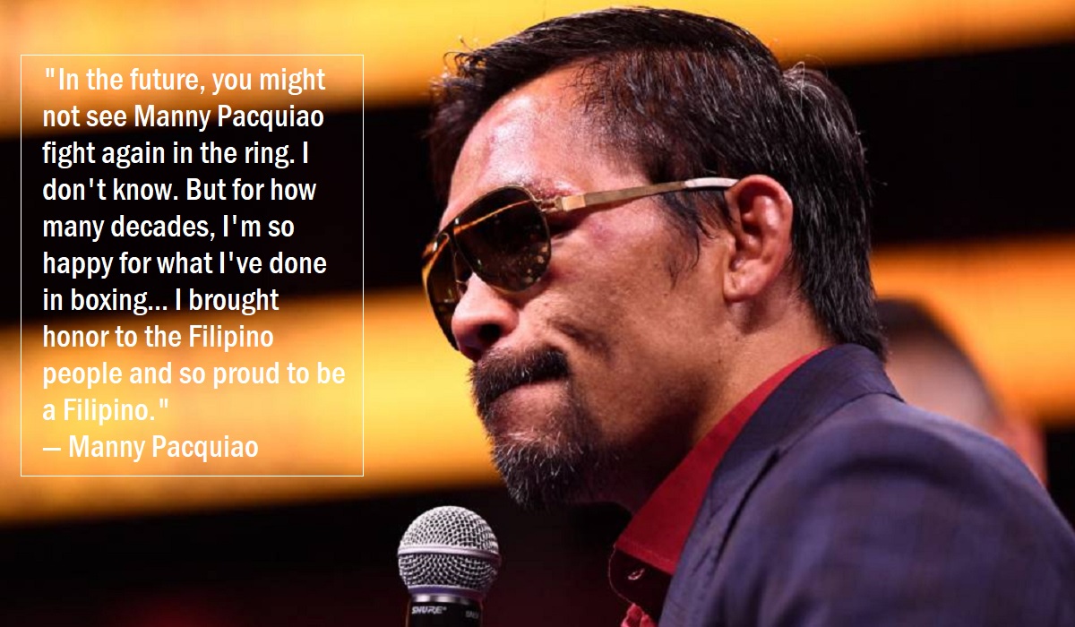 Retirement still up in the air, but Pacquiao acknowledges ‘you might not see’ him fight again